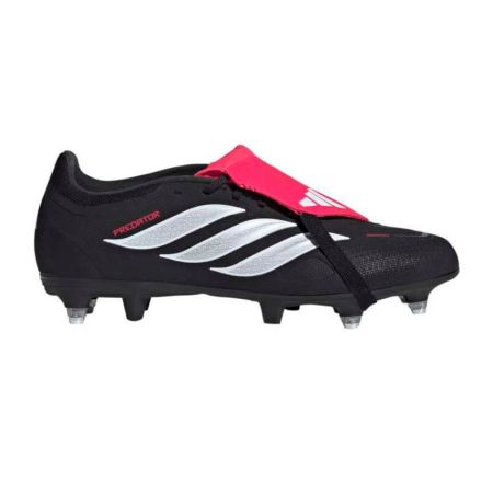 Botas de Rugby Predator League SG Lengüeta Plegable Tacos Híbridos Todo Terreno Negro/Rojo - Adidas