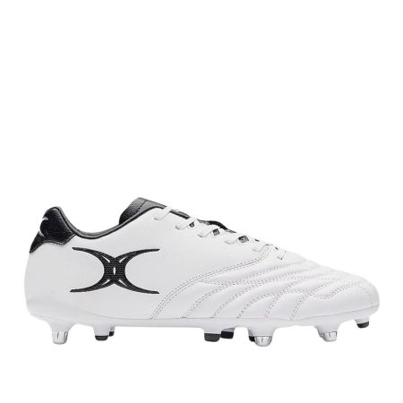 Botas de rugby Gilbert Sidestep Icon 6S blancas adulto