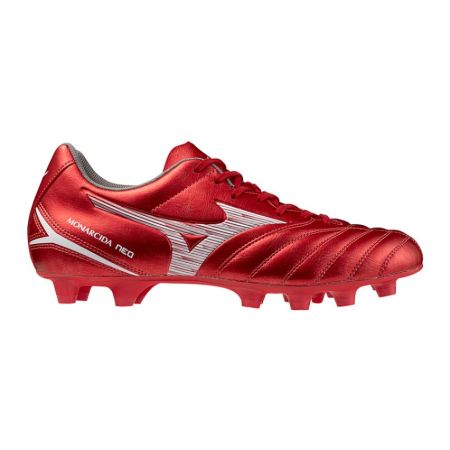 Botas de rugby Monarcida Neo III Select con tacos moldeados, rojas - Mizuno