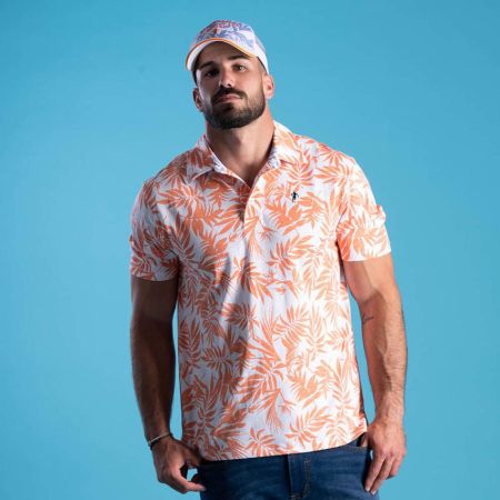 Polo Rugby Manga Corta Flowers Of Rugby Coral - Ruckfield

