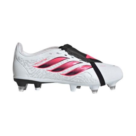 Tacos de rugby Adidas Predator League SG niño blanco rosa
