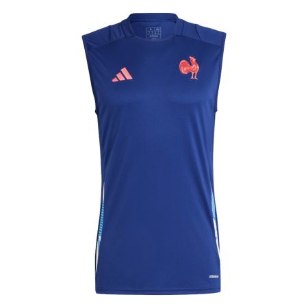 Camiseta sin mangas de entrenamiento de rugby Francia 2024/2025 - Adidas
