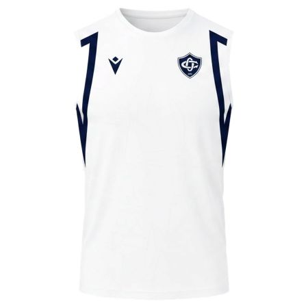 Camiseta sin mangas rugby Castres Olympique blanca entrenamiento 2026-2027