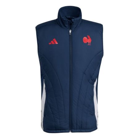 Chaleco Acolchado sin Mangas de Rugby adidas FFR Azul