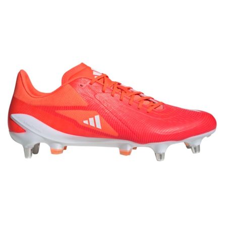 Zapatillas de Rugby Adizero RS15 Ultimate (SG) con Tachones Híbridos para Terreno Blando Rojas y Naranjas - adidas