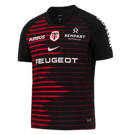 Camiseta rugby Stade Toulousain local 2026-27 Nike negra con rayas rojas