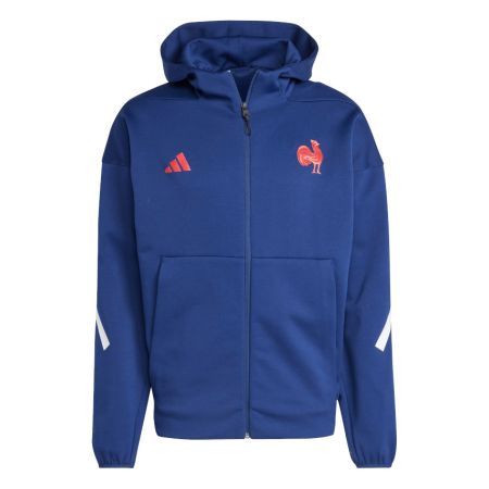 Sudadera con capucha y cremallera Z.N.E Rugby Francia 2024/2025 - Adidas