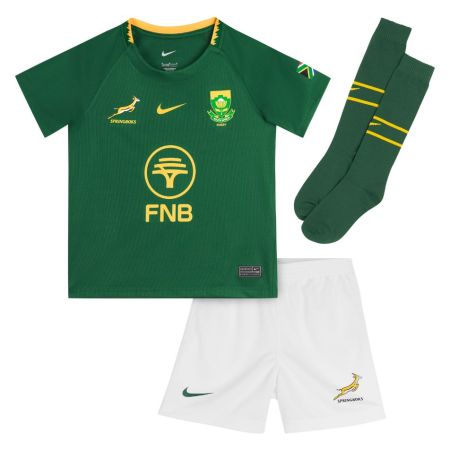 Kit completo Nike Springboks infantil verde y oro
