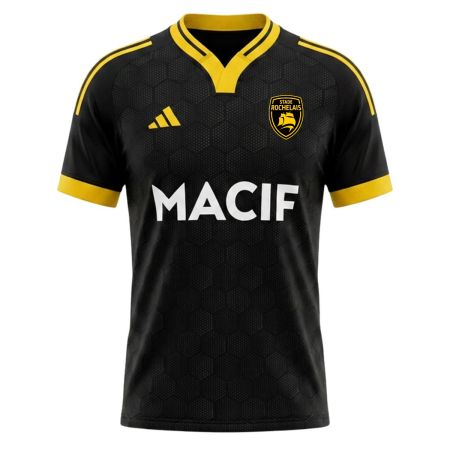 Camiseta rugby Stade Rochelais negro amarillo casa Adidas 2026