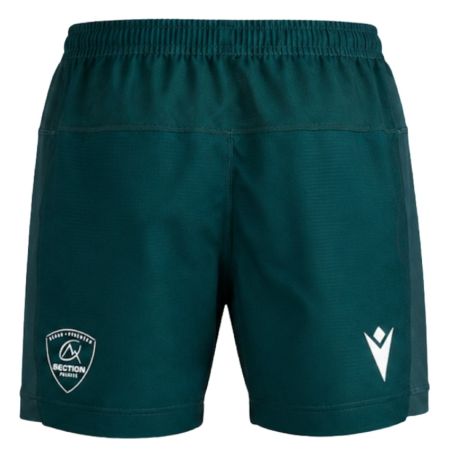 Pantalón corto rugby Section Paloise infantil local 26/27 Macron verde blanco