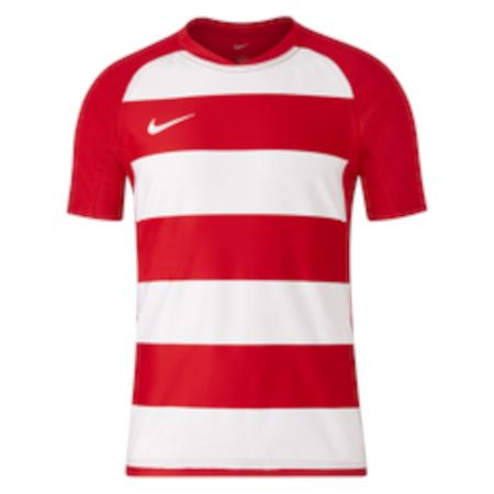 Camiseta rugby entrenamiento Nike blanca roja poliéster cuello Razor