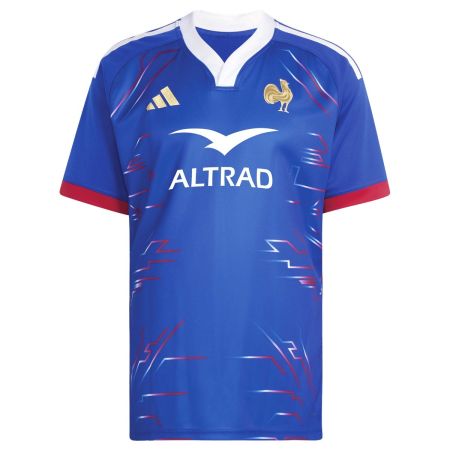 Camiseta rugby Francia 7s casa azul royal adidas frente