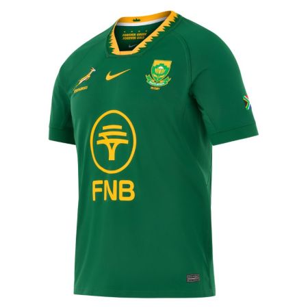 Camiseta Nike Springboks 2026 local verde Gorge Green detalles dorados