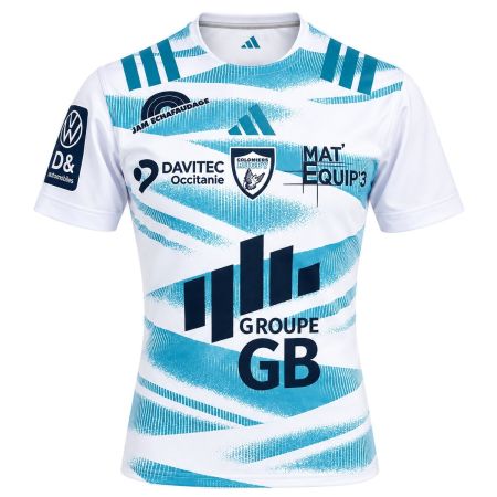 Camiseta rugby exterior Colomiers 2026-2027 Adidas vista frontal