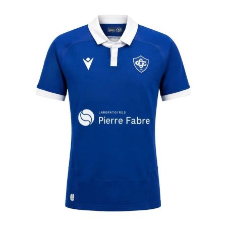 Camiseta rugby Castres Olympique local 2026-2027 Macron azul blanco frente
