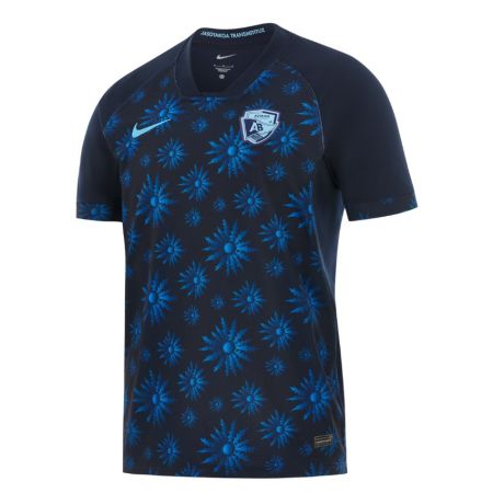 Camiseta rugby Aviron Bayonnais exterior Nike azul marino motivo Eguzkilore