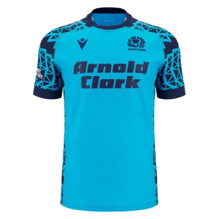 Camiseta de Entrenamiento de Rugby Escocia Azul Neón 2025/2026 - Macron

