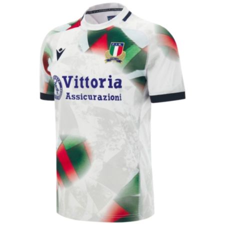 Camiseta rugby Italia exterior azul 2026 Macron escudo FIR