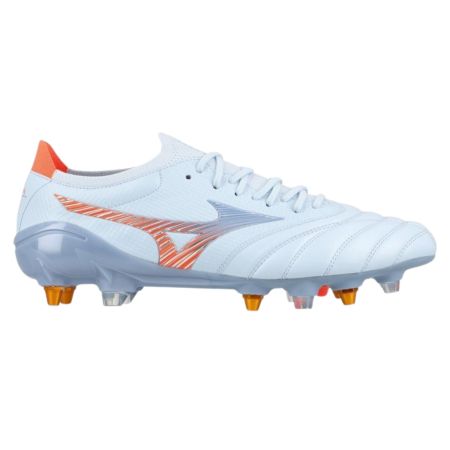 Taco de rugby Mizuno Morelia Neo V Beta perfil lateral azul lavanda