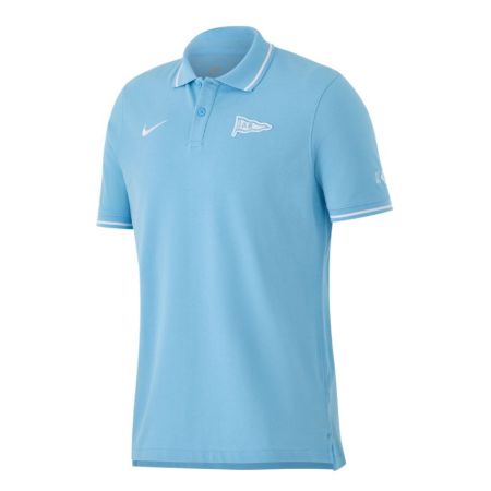 Polo piqué azul Aviron Bayonnais Nike Heritage escudo bordado
