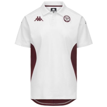 Polo rugby Kappa UBB blanco burdeos vista frontal