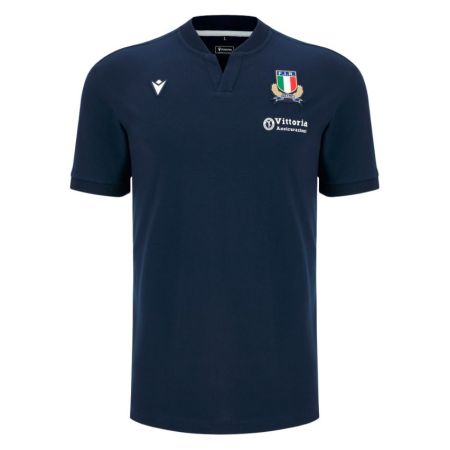 Polo Rugby Athleisure Italia Viaje 2026-27 Macron Azul