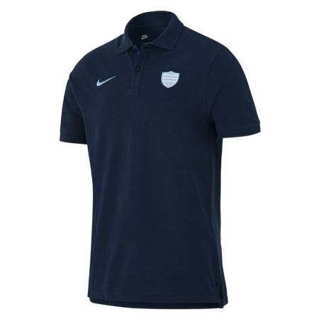 Polo piqué rugby Racing 92 Nike azul marino hombre
