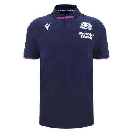 Polo de Rugby de Algodón Escocia Local Azul Marino 2025/2026 - Macron


