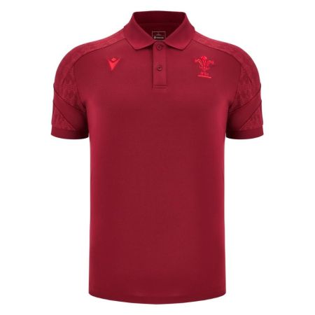 Polo de Rugby Oficial de Viaje Jugador Gales 2025/2026 - Macron


