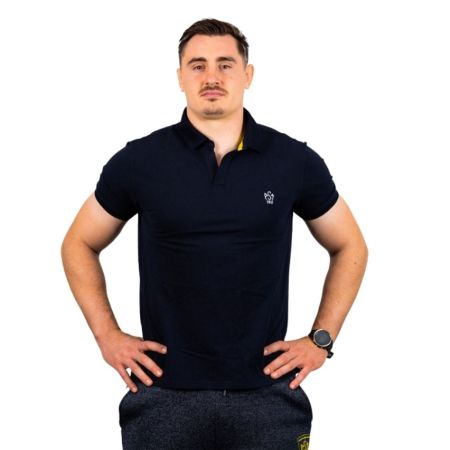 Polo de Rugby de Rendimiento de Manga Corta ASM Clermont Azul Marino

