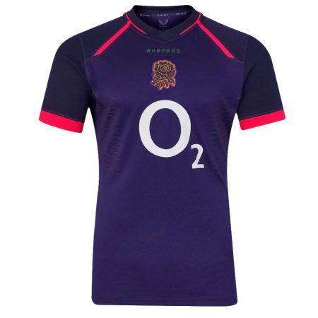 Camiseta pro Inglaterra exterior violeta Castore rosa 3D en relieve