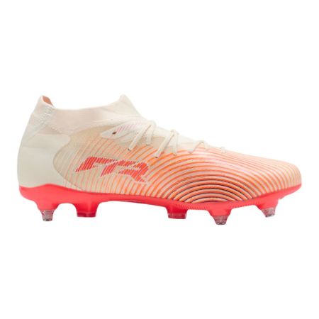 Bota de rugby Puma Future 9 Match MxSG almendra rojo vista lateral
