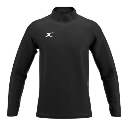 Chaqueta de calentamiento rugby Atom negra Gilbert poliéster reciclado