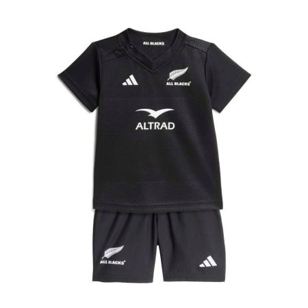 Kit rugby niños All Blacks Adidas 2026 negro con pantalón