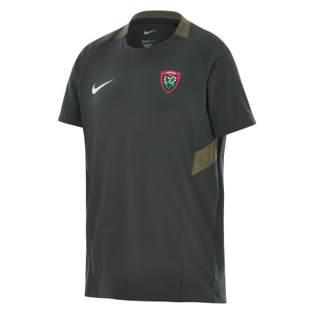 Camiseta entrenamiento RC Toulon niño Nike antracita refuerzos caqui vista frontal