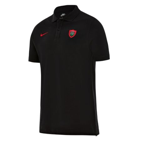 Polo piqué RC Toulon Nike negro vista trasera