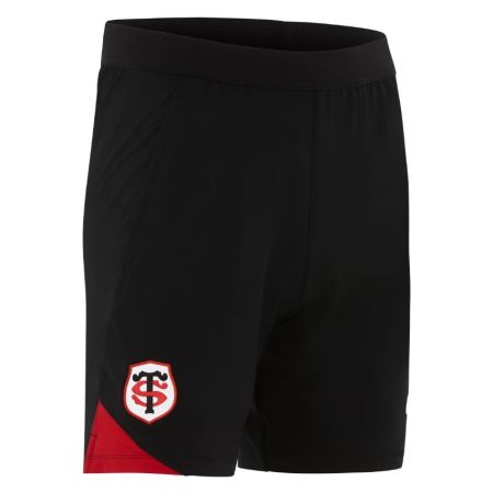 Pantalón corto Nike Stade Toulousain negro aplicaciones rojas escudo bordado