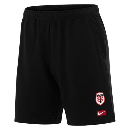 Pantalón corto Nike Stade Toulousain negro con escudo bordado rojo
