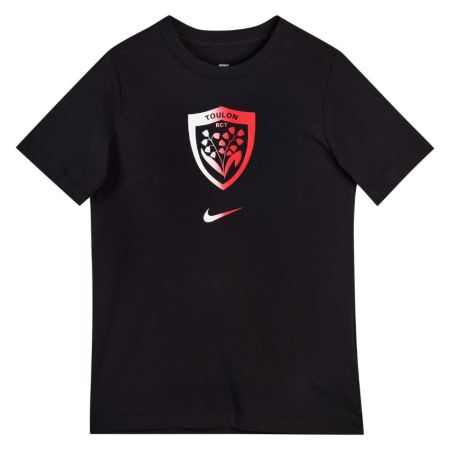 Camiseta infantil Nike RC Toulon negra escudo degradado rojo blanco