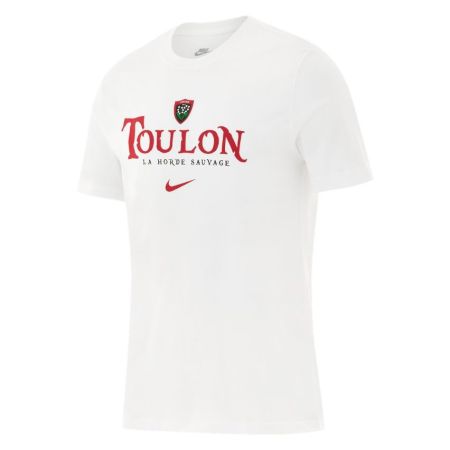 Camiseta RC Toulon Nike Graphic blanca roja vista frontal hombre