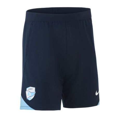 Pantalón corto azul Aviron Bayonnais Nike NZ_TEK Dri-FIT vista frontal