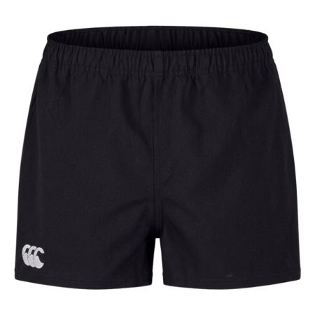 Pantalón corto rugby Canterbury Players Drill negro senior vista frontal