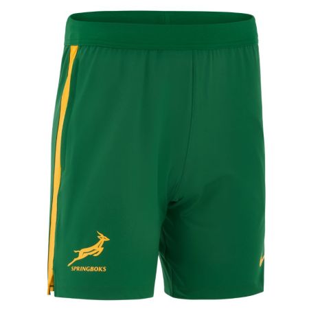 Pantalón corto entrenamiento Springboks Nike verde Gorge Green detalles amarillos