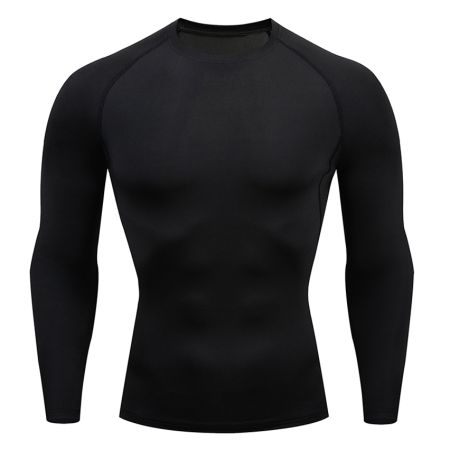 Camiseta Térmica de Rugby para Niños de Mangas Largas Negra