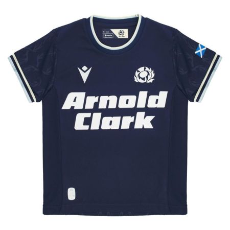 Camiseta rugby Escocia domicilio bebé 2026/2027 Macron azul marino frontal