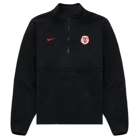 Polar rugby Stade Toulousain Nike 2026/27 negro rojo vista frontal