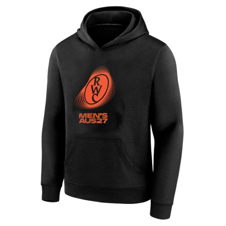 Sudadera con capucha Infantil Rugby Copa del Mundo 2027 Negra - RWC 2027