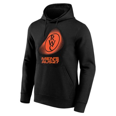 Sudadera con capucha Rugby Oficial Copa del Mundo 2027 Negra - RWC 2027