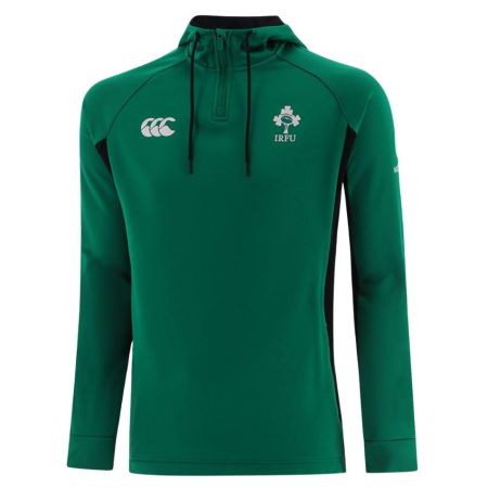 Sudadera con Capucha 1/4 Cremallera Rugby Oficial Irlanda 2025/2026 - Canterbury
