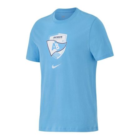 Camiseta azul marino Aviron Bayonnais Nike algodón con logo bordado